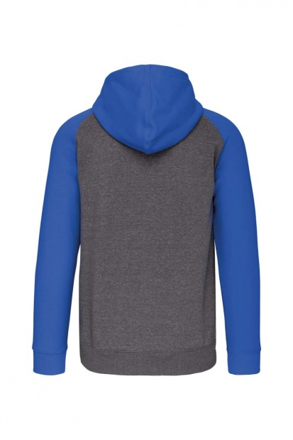 UNISEX TWO-TONE ZIPPED HOODED FLEECE JACKET