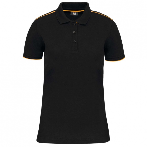 LADIES' SHORT-SLEEVED CONTRASTING DAYTODAY POLO SHIRT