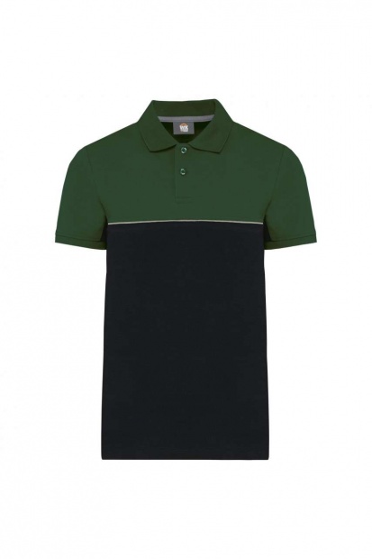 UNISEX ECO-FRIENDLY TWO-TONE SHORT SLEEVE POLO SHIRT