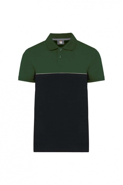 UNISEX ECO-FRIENDLY TWO-TONE SHORT SLEEVE POLO SHIRT