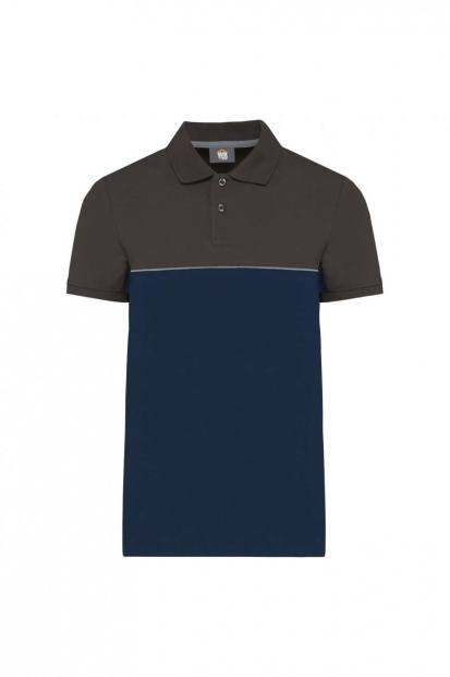 UNISEX ECO-FRIENDLY TWO-TONE SHORT SLEEVE POLO SHIRT