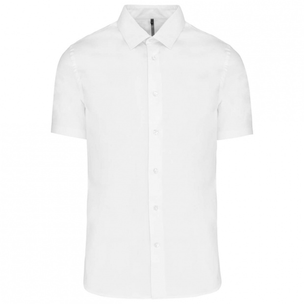 SHORT-SLEEVED COTTON/ELASTANE SHIRT