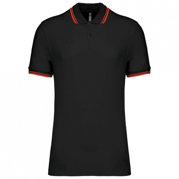 MEN'S 2 STRIPED SHORT SLEEVED POLOSHIRT