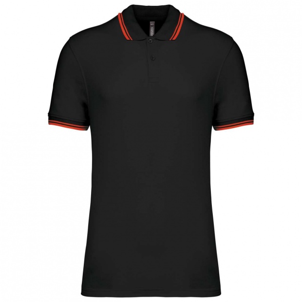 MEN'S 2 STRIPED SHORT SLEEVED POLOSHIRT