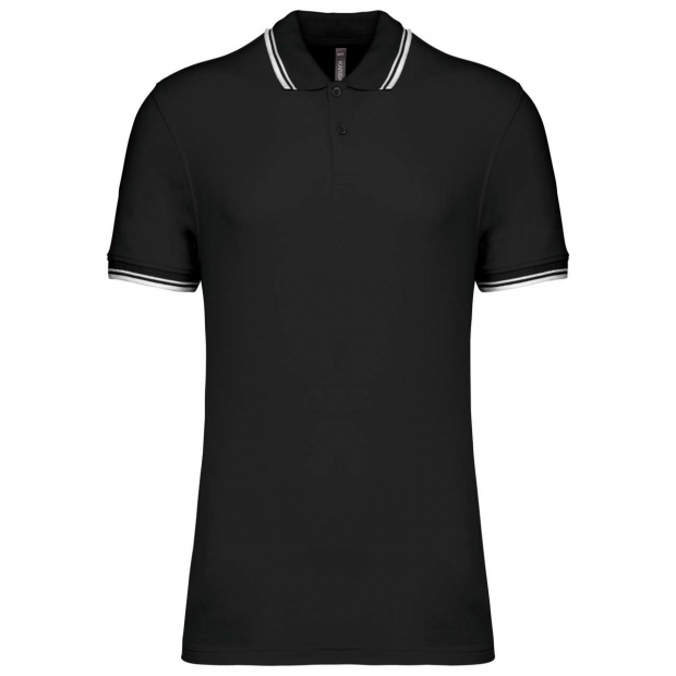 MEN'S 2 STRIPED SHORT SLEEVED POLOSHIRT