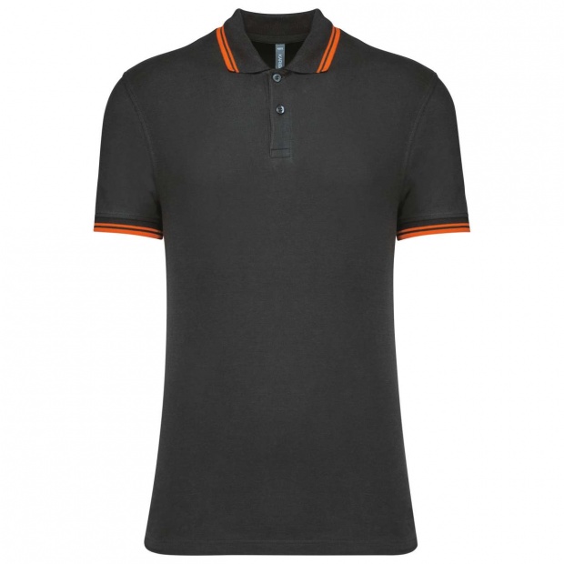 MEN'S 2 STRIPED SHORT SLEEVED POLOSHIRT