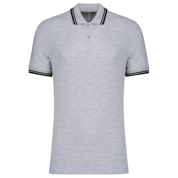 MEN'S 2 STRIPED SHORT SLEEVED POLOSHIRT