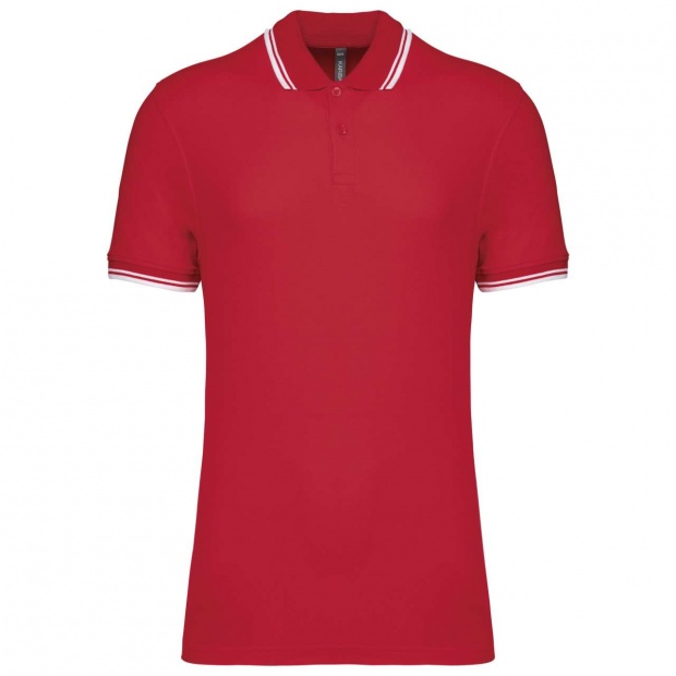 MEN'S 2 STRIPED SHORT SLEEVED POLOSHIRT