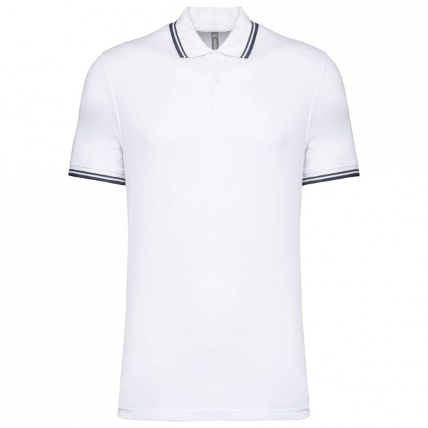 MEN'S 2 STRIPED SHORT SLEEVED POLOSHIRT