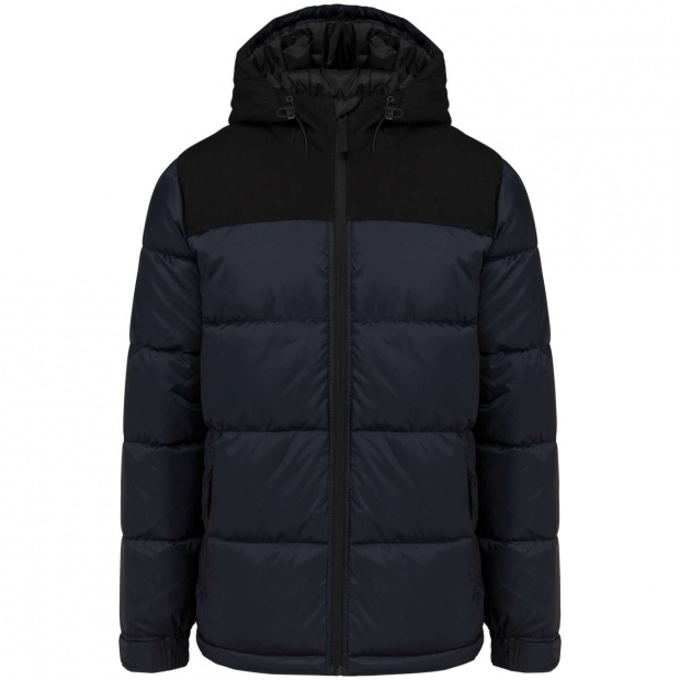 UNISEX BI-TONE PADDED JACKET WITH HOOD