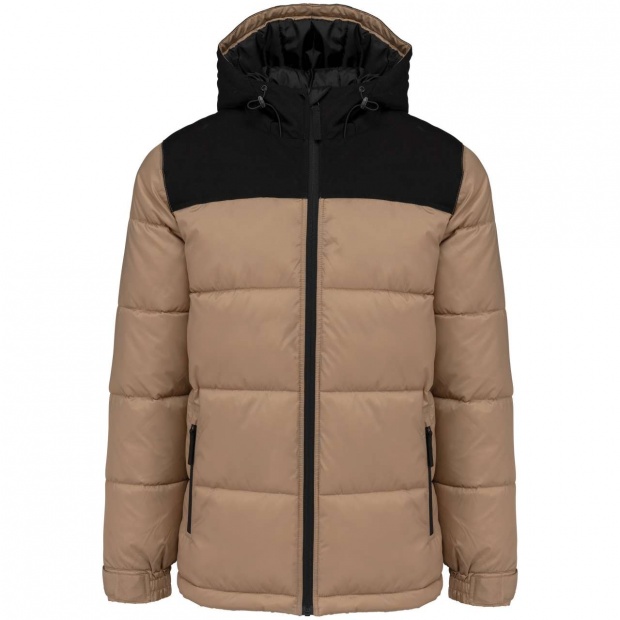 UNISEX BI-TONE PADDED JACKET WITH HOOD