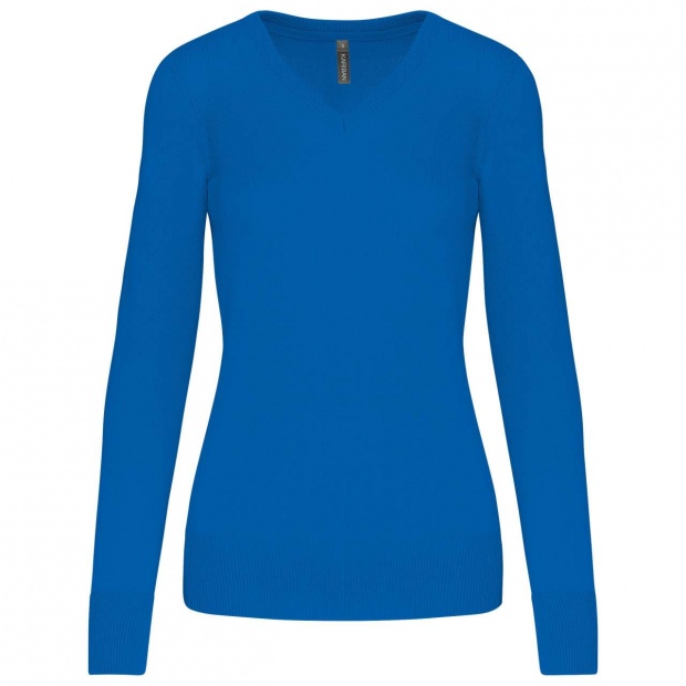 LADIES' V-NECK JUMPER