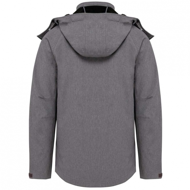 MEN'S DETACHABLE HOODED SOFTSHELL JACKET