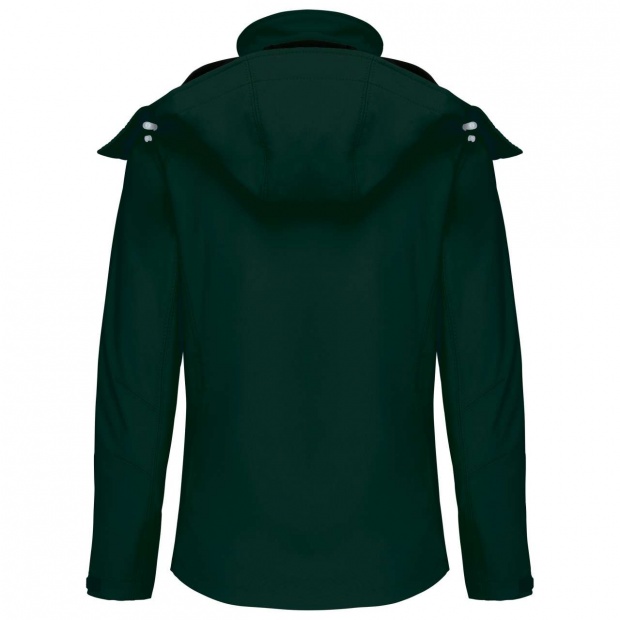 LADIES' DETACHABLE HOODED SOFTSHELL JACKET