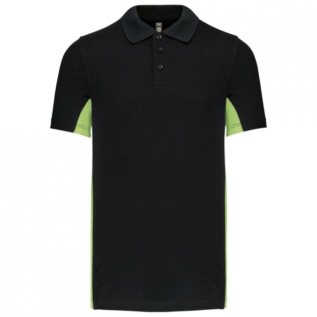 FLAG - SHORT-SLEEVED TWO-TONE POLO SHIRT