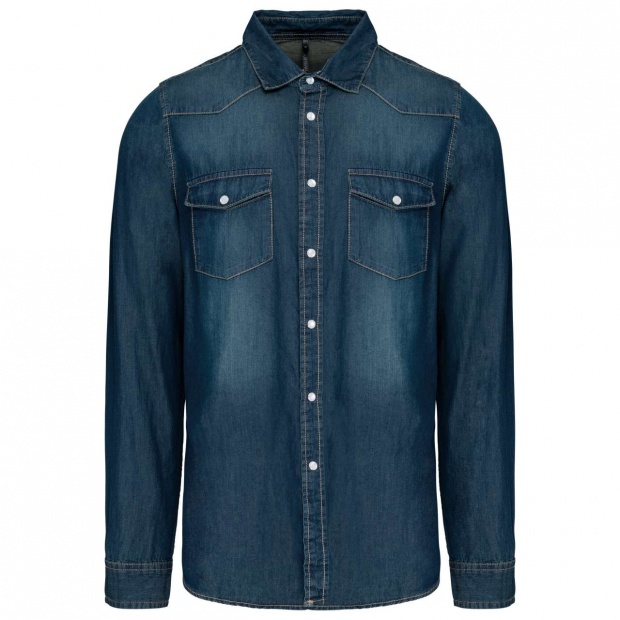 MEN'S LONG-SLEEVED DENIM SHIRT