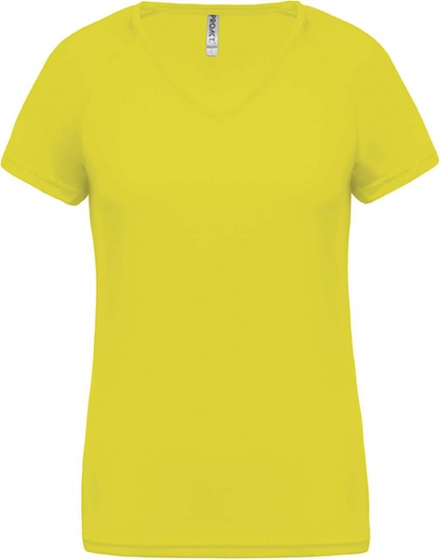 LADIES’ V-NECK SHORT SLEEVE SPORTS T-SHIRT