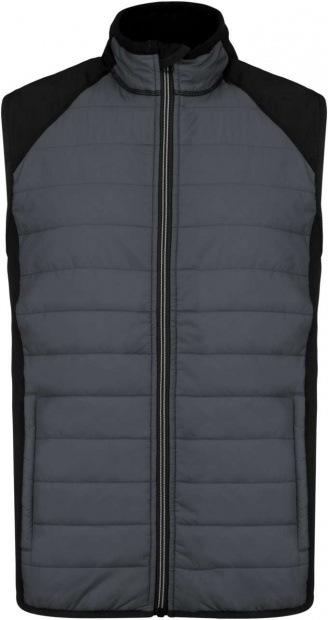 DUAL-FABRIC SLEEVELESS SPORTS JACKET