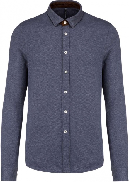 LONG-SLEEVED JACQUARD KNIT SHIRT