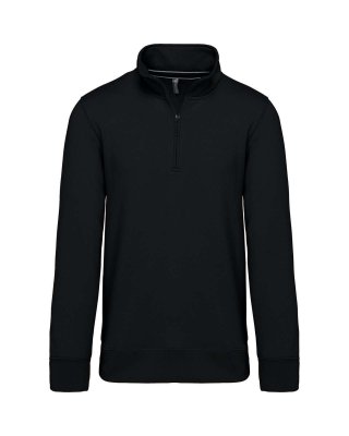 ZIPPED NECK SWEATSHIRT