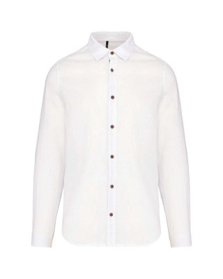 MEN'S LONG SLEEVE LINEN AND COTTON SHIRT