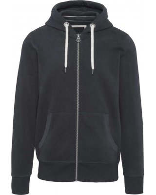 MEN’S VINTAGE ZIPPED HOODED SWEATSHIRT