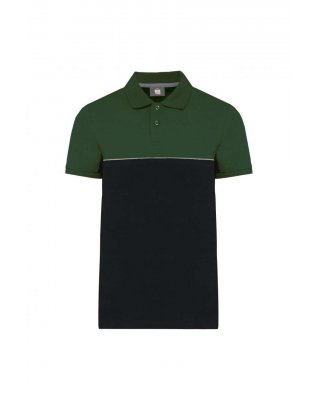 UNISEX ECO-FRIENDLY TWO-TONE SHORT SLEEVE POLO SHIRT