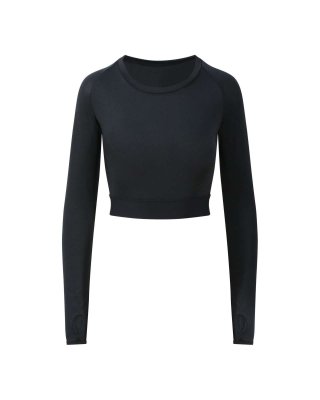 WOMEN'S LONG SLEEVE CROP T