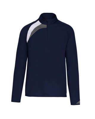 ADULTS' ZIP NECK TRAINING TOP