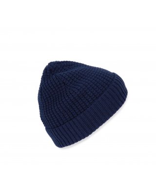 KNITTED BEANIE WITH RECYCLED YARN
