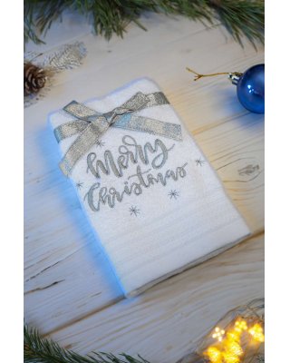 OLIMA CHRISTMAS TOWEL - MERRY CHRISTMAS STARS
