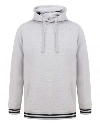 HOODIE WITH STRIPED CUFFS