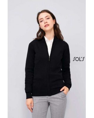 SOL'S GORDON WOMEN ZIPPED KNITTED CARDIGAN