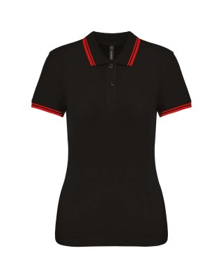 LADIE'S 2 STRIPED SHORT SLEEVED POLOSHIRT