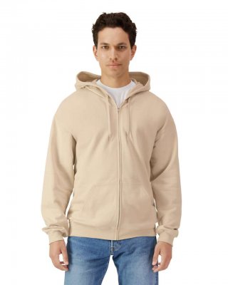 SOFTSTYLE® MIDWEIGHT FLEECE ADULT FULL ZIP HOODED SWEATSHIRT