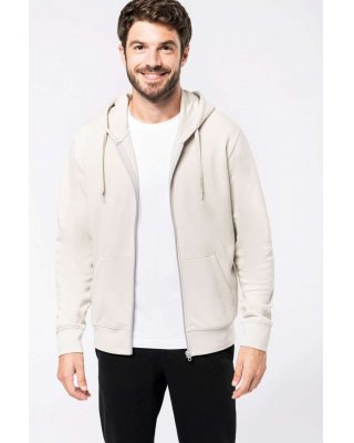 MEN'S ECO-FRIENDLY HOODED SWEATSHIRT WITH ZIP FASTENING