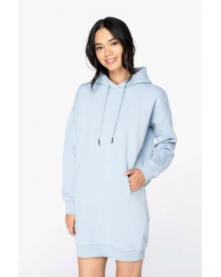 LADIES' ECO-FRIENDLY HOODED SWEATSHIRT DRESS