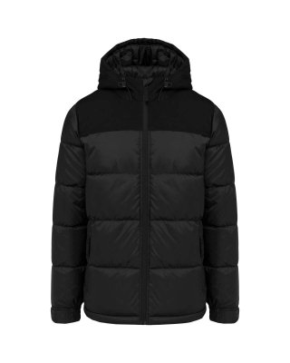 UNISEX BI-TONE PADDED JACKET WITH HOOD