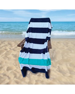 OLIMA „NAUTICAL STRIPE” BEACH VELOUR TOWEL