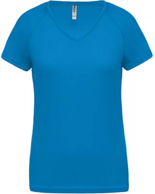 LADIES’ V-NECK SHORT SLEEVE SPORTS T-SHIRT