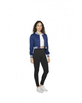 WOMEN'S HEAVY TERRY CROPPED CLUB JACKET