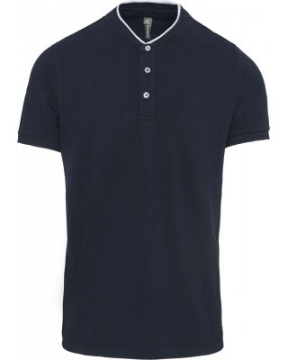 MEN'S SHORT SLEEVE POLO SHIRT WITH MANDARIN COLLAR